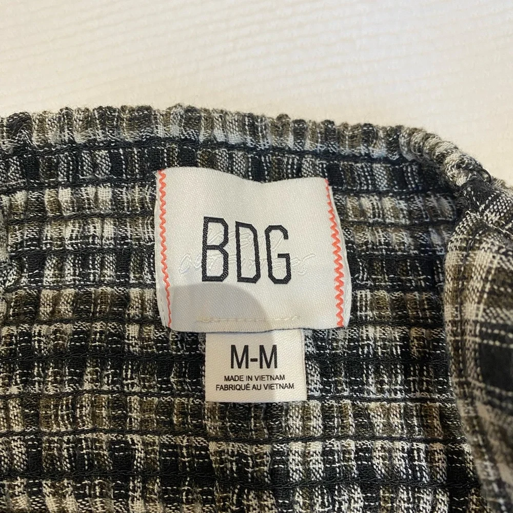 Urban Outfitters BDG Plaid Asymmetrical Patchwork Maxi Dress - Picture 6 of 6